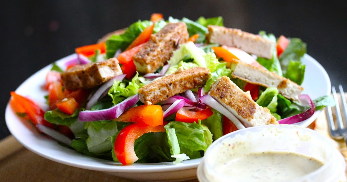 Smith's Vegan Kitchen Blackened Tofu Caesar Salad