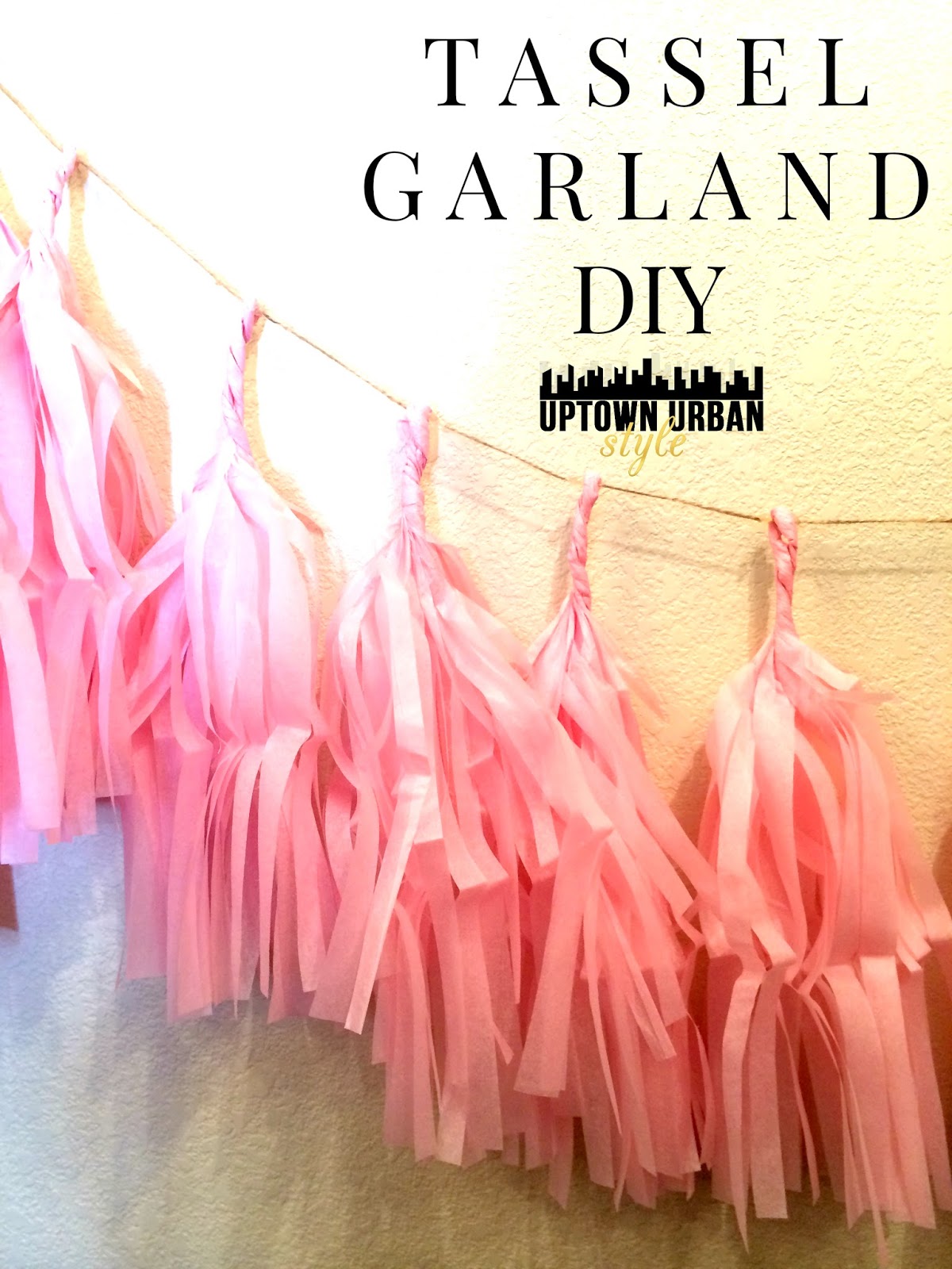 Tissue Paper Tassel Garland DIY
