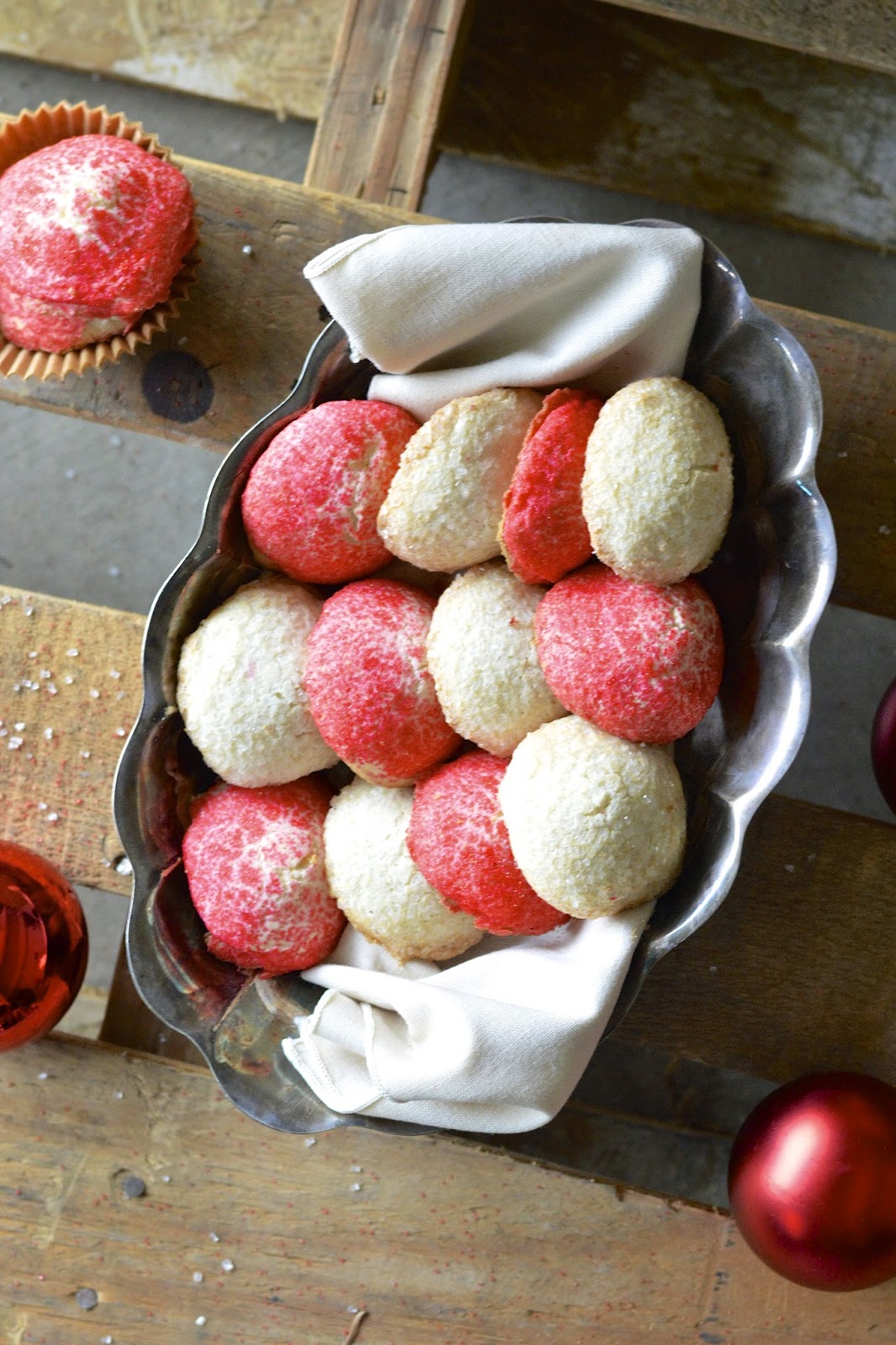 Soft sugar cookies sprinkled with festive holiday sprinkles {gluten free}