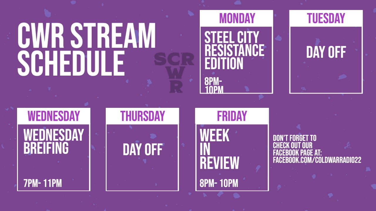 CWR LIVE Stream Schedule