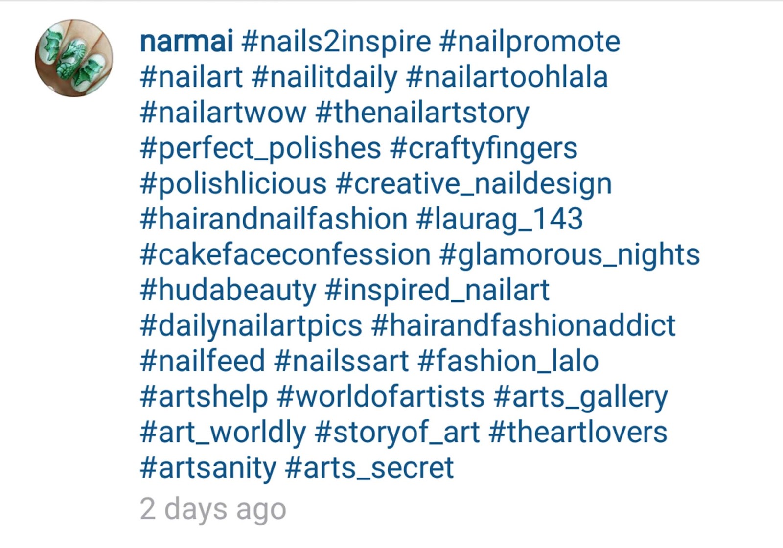 8. Acrylic Nail Design Hashtags on Instagram - wide 7