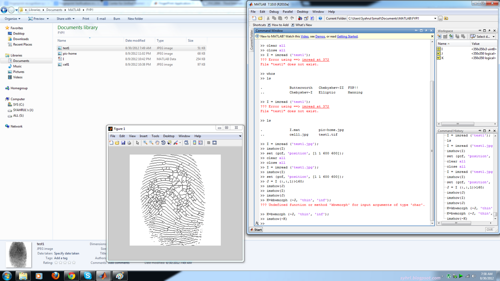 Syahrul's Block. 038. Gantt Chart FYP Sem 1