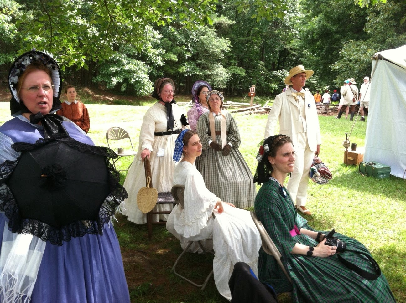 The Civil War Picket Civil War fashion show These reenactors jump
