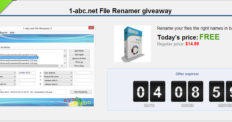 Easy File Renamer 2.3 + Keys Application Full Version