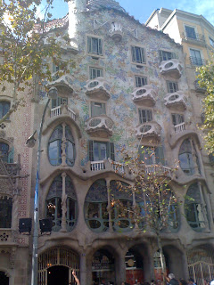 Casa Battlo by Gaudi in Barcelona, Spain