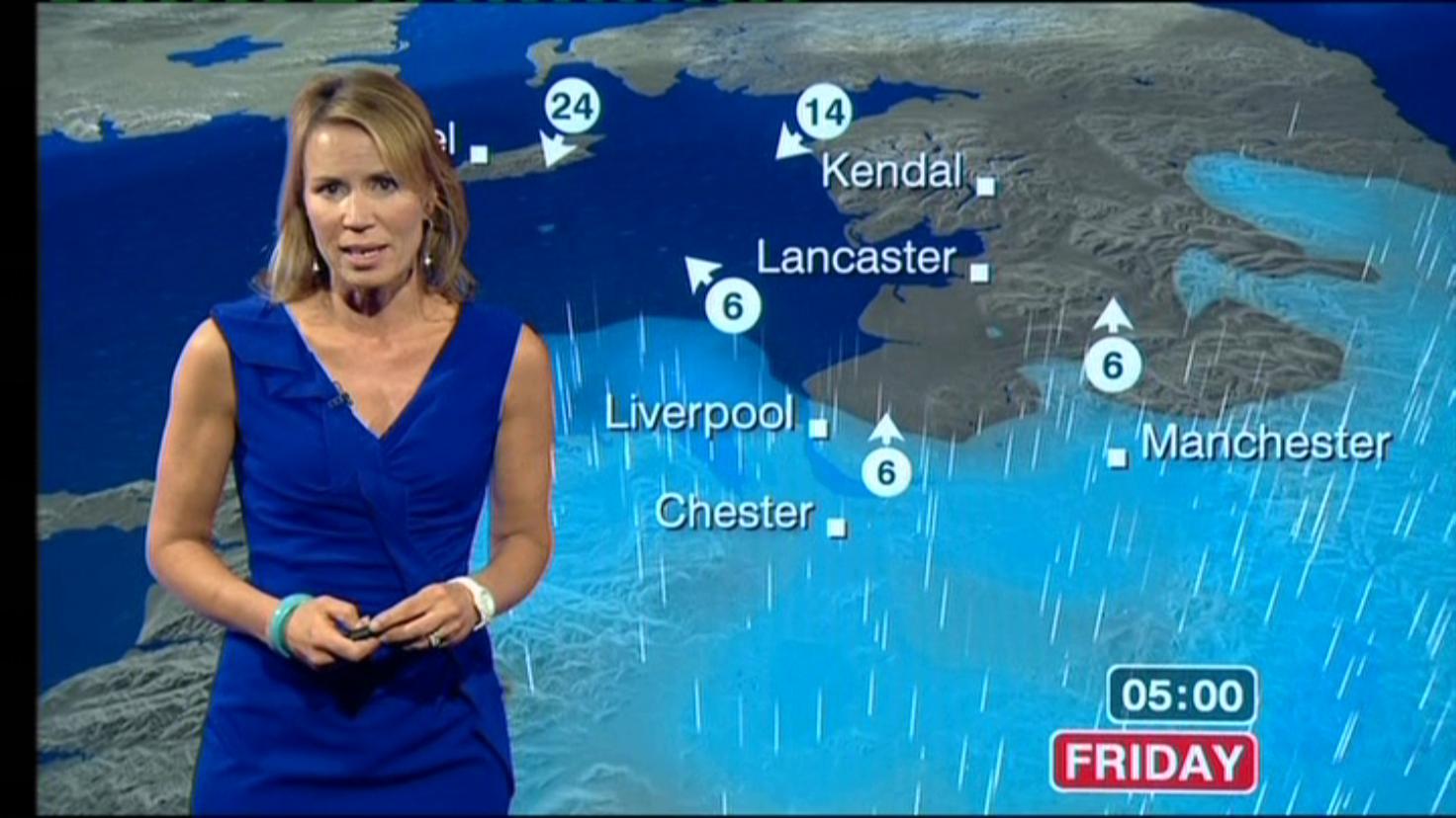 UK Regional News Caps Dianne Oxberry BBC North West Weather