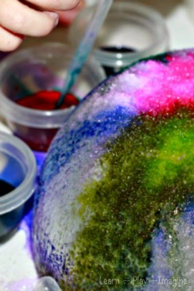 Gorgeous watercolor ice art for kids