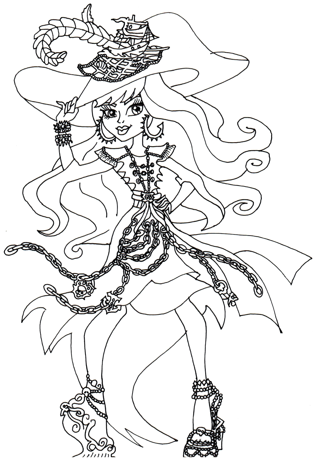 Free Printable Monster High Coloring Pages: Vandala Doubloons Monster
