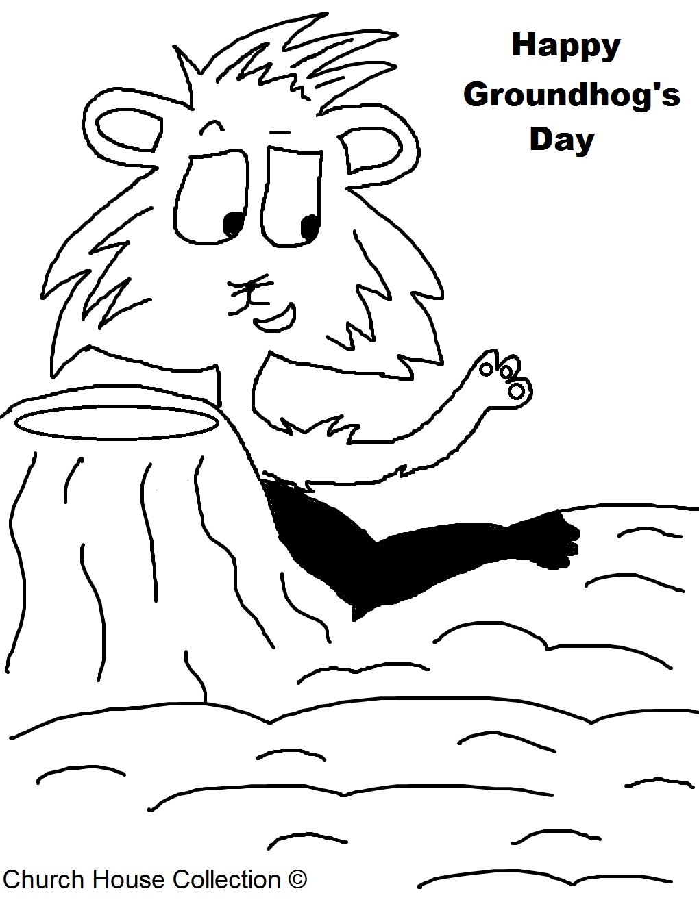 Groundhog Coloring Pictures