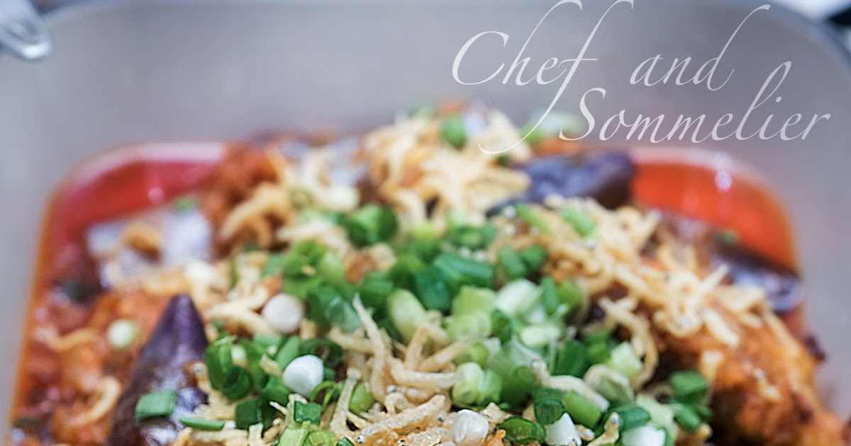 Chef and Sommelier Sambal Brinjal with Dried Shrimp and Minced Pork