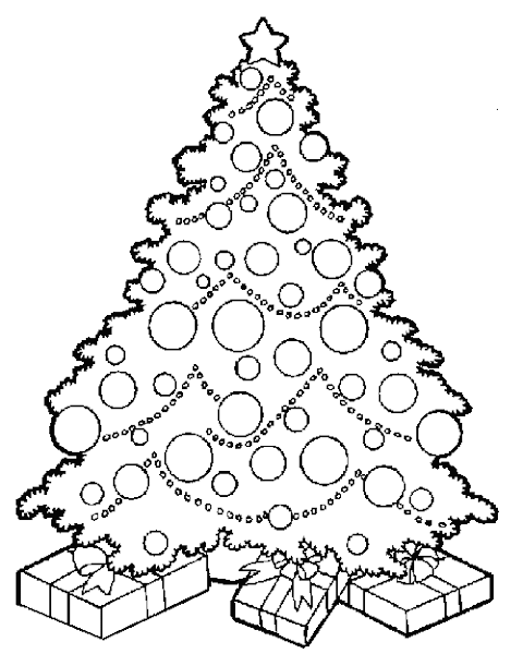 Christmas Tree Coloring Page