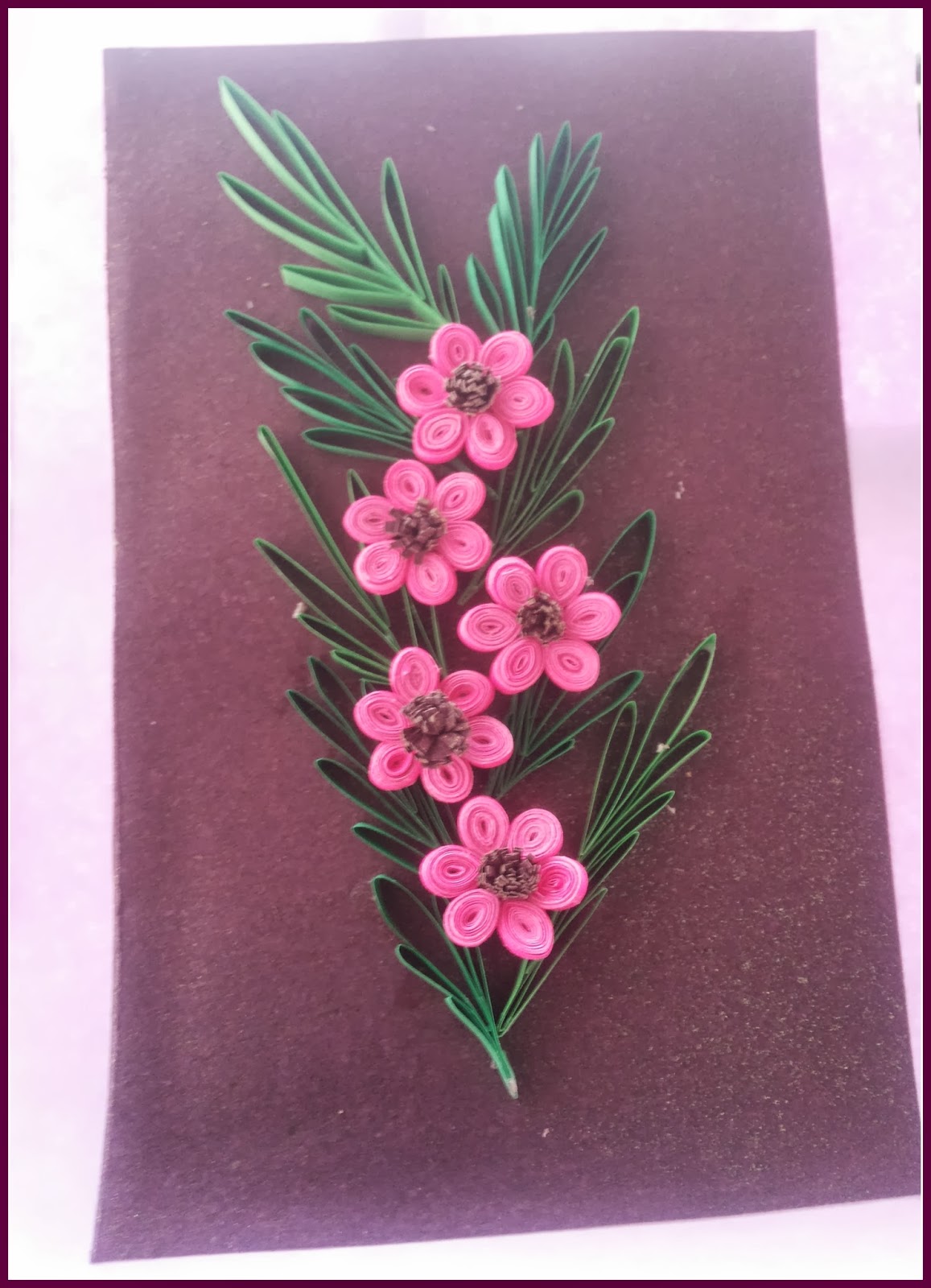 My Quilling Zone Tight coiled flower arrangement