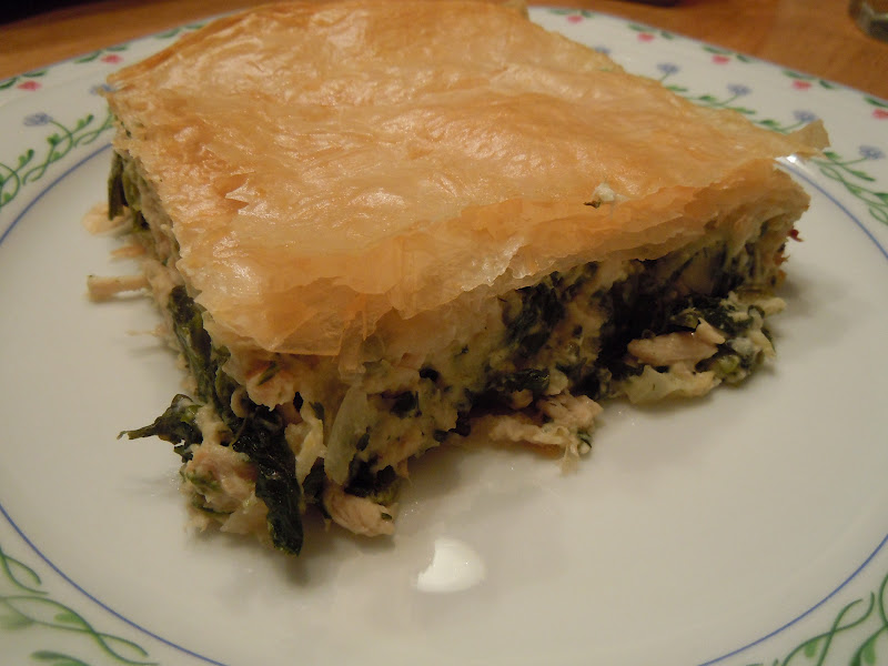 Gourmet Girl Cooks Phyllo Chicken Spinach Pie