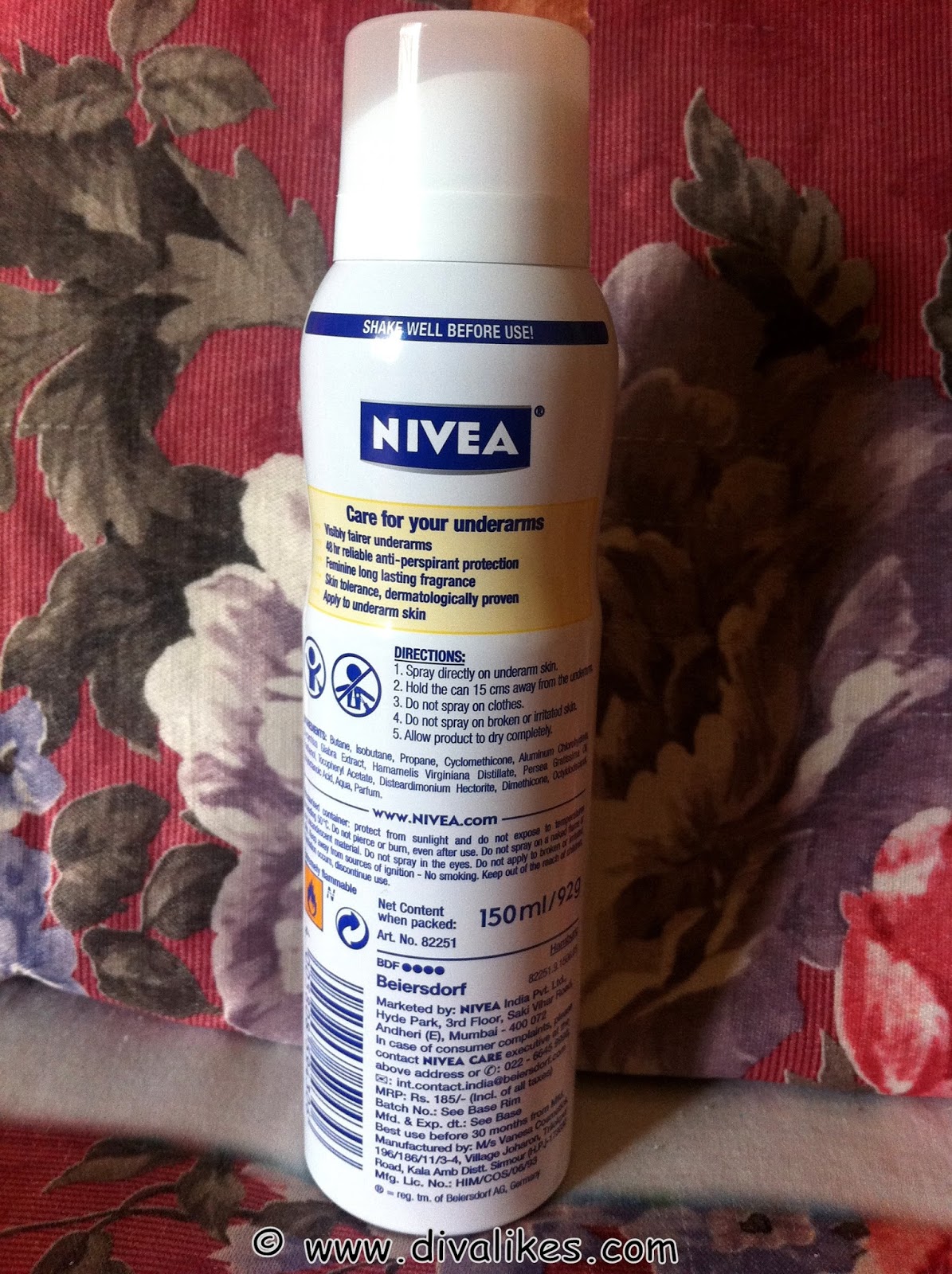 Nivea Whitening Deodorant Spray Review Diva Likes