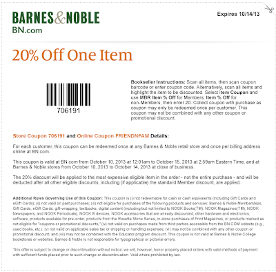 Bn coupons 20 off