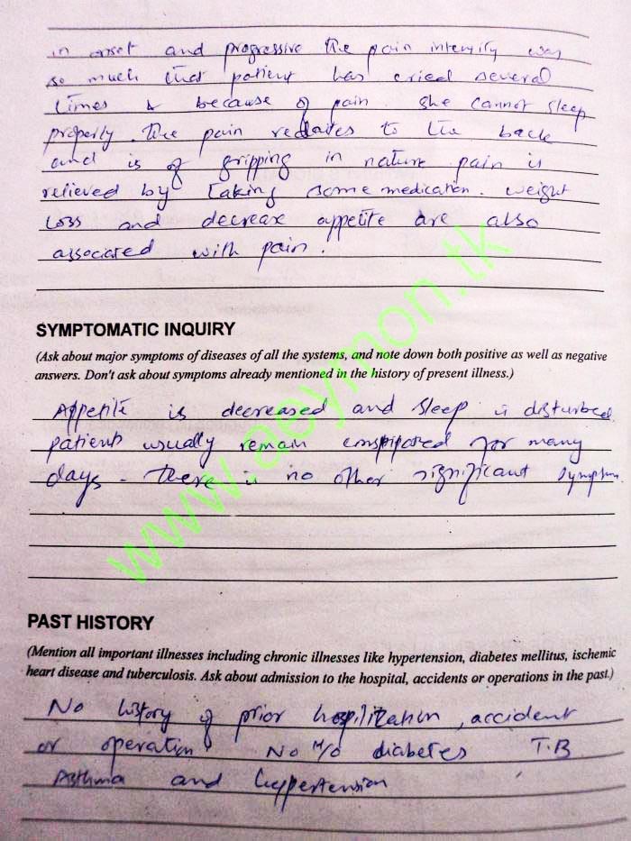 Medical College Stuff Final Year MBBS Medicine History Taking Notebook No.1