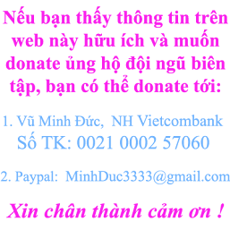 Donate - Ủng hộ - Tài trợ