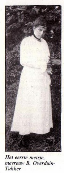 Het eerste meisje op De Munnik, mevrouw B. Overduin-Tukker