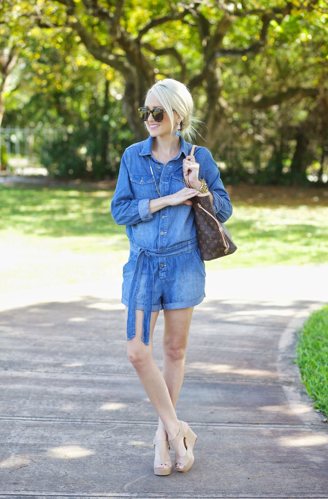 Chambray Romper A Spoonful of Style Bloglovin’