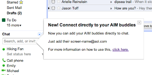 Google Mail AIM