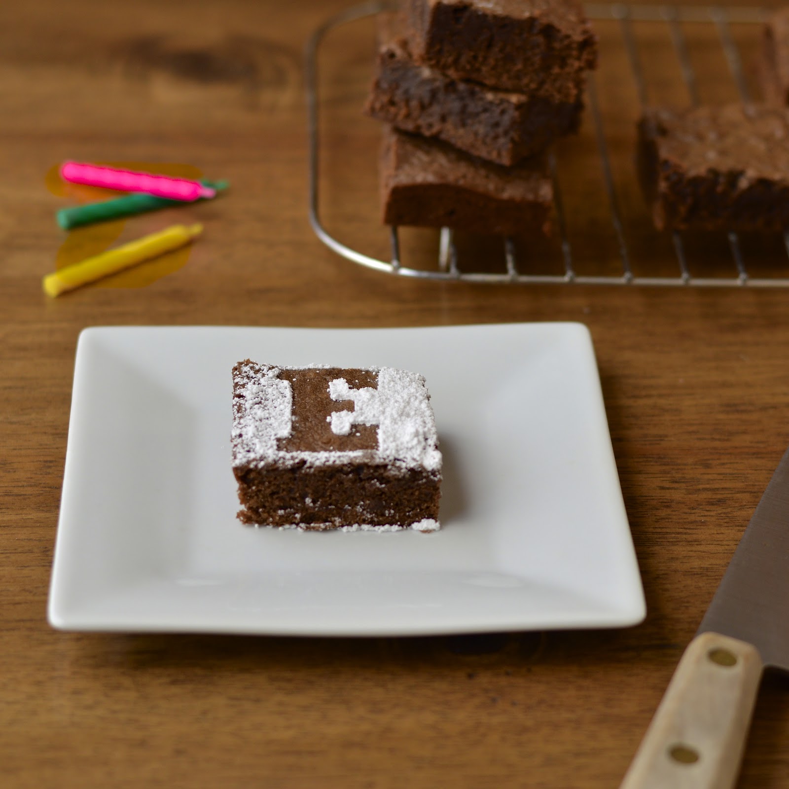 Smitten Kitchen Brownies + Powdered Sugar Designs Virtually Homemade