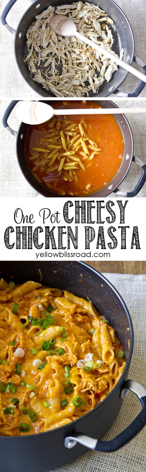 One Pot Cheesy Chicken Pasta - A one pot meal made with the bold flavors of Manwich for a delicious, quick and easy family favorite! One Pot Cheesy Chicken Pasta - A one pot meal made with the bold flavors of Manwich for a delicious, quick and easy family favorite!