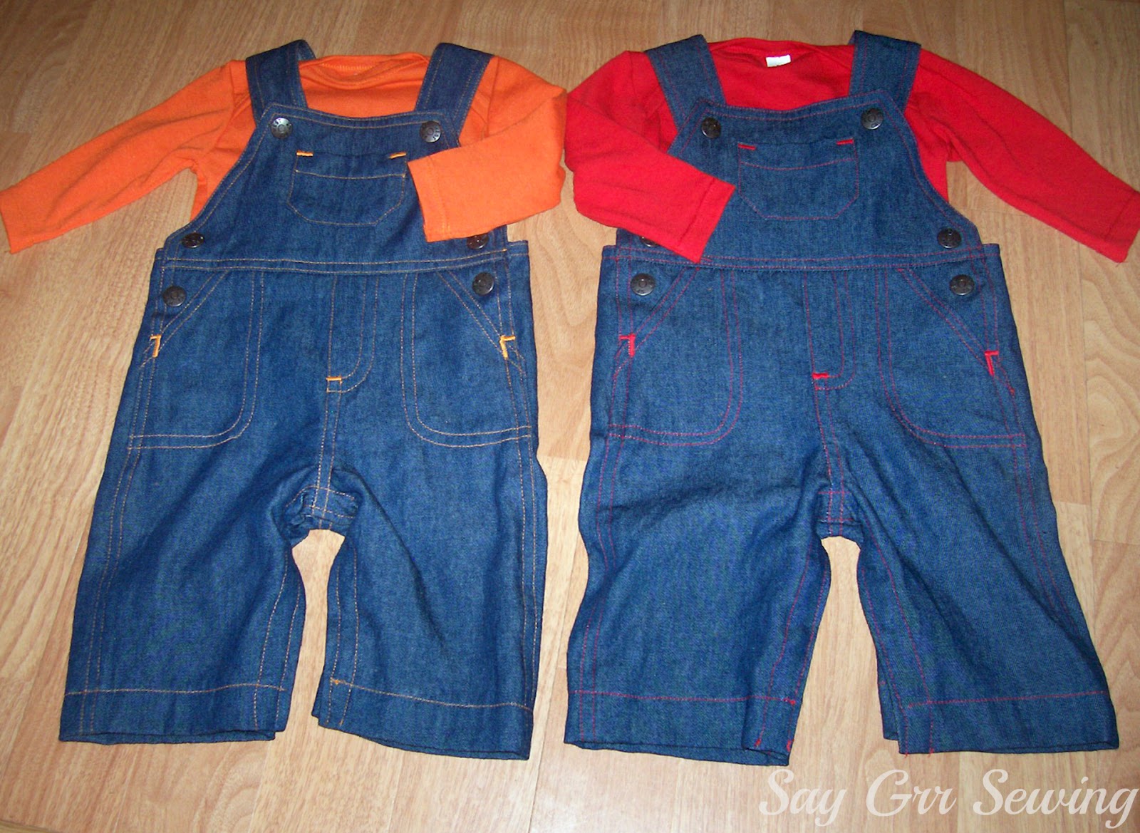 Say Grr Sewing Baby Overalls