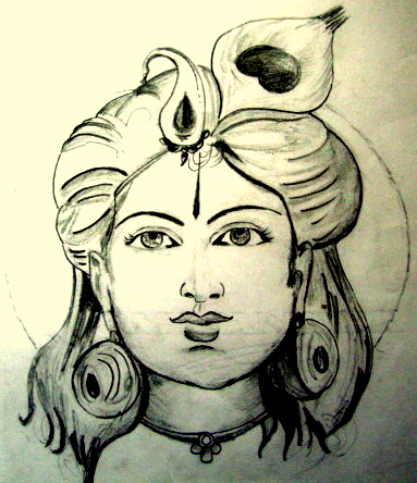 PARADISE OF PAINTING: Sree Krishna Sketch