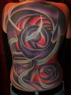 Abstract Art Tattoo Design on back