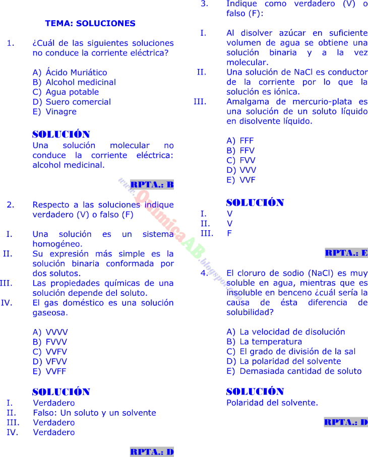 Quimica Paso A Paso Soluciones Unidades De Concentracion Estado Liquido Estado Solido Problemas Resueltos Tipo Examen De Ingreso A La Universidad