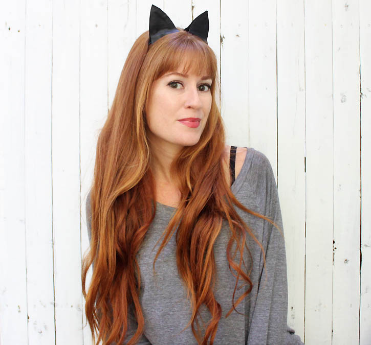 DIY Leather Halloween Cat Ears Gina Michele