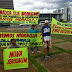 Moradores de área desocupada em Ceilândia protestam no Buriti