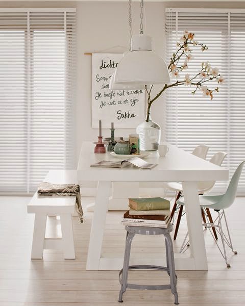 17 ideas bellas para comedores blancos {inspiración en fotos} Comedores color plata
