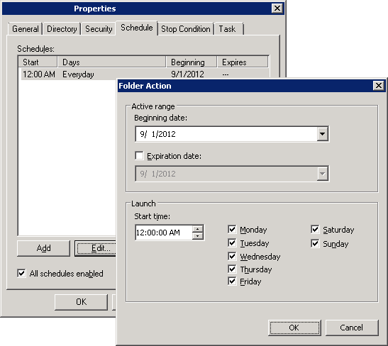 create schedule online
