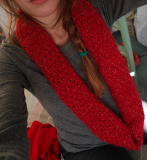 Snood tricot drops loves you #2 point d'étamines Snood tricot drops loves you #2 point d'étamines