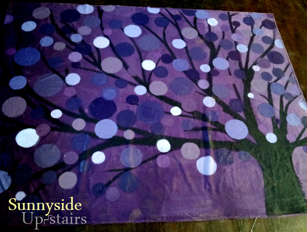 sunnyside up stairs painted canvas floorcloth