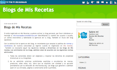 Hoy... ¡¡Por los bloggers de Mis Recetas!!