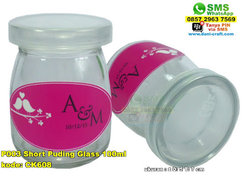 P003 Short Puding Glass 100ml