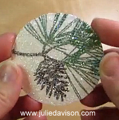 Video Tip for Glittered Image with Ornamental Pine Video Tip for Glittered Image