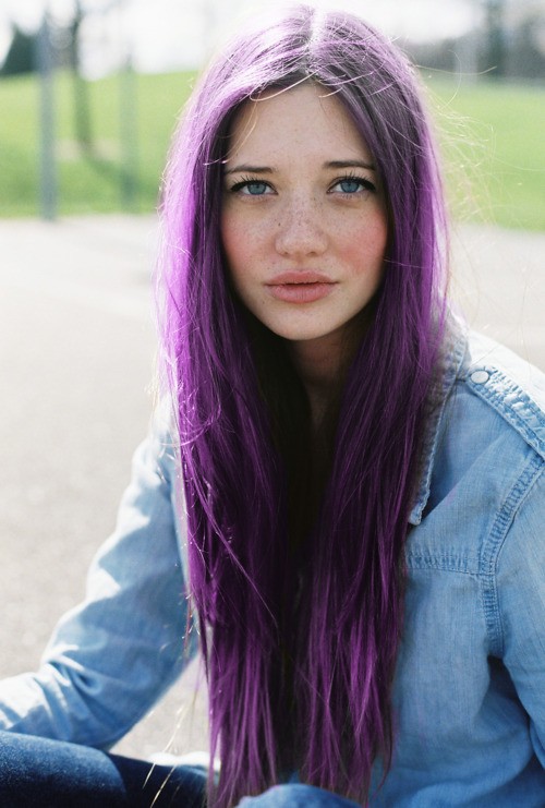 Willow Tree Purple Hair Bang Bang