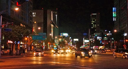 A night of Daegu, Metro Center area 
