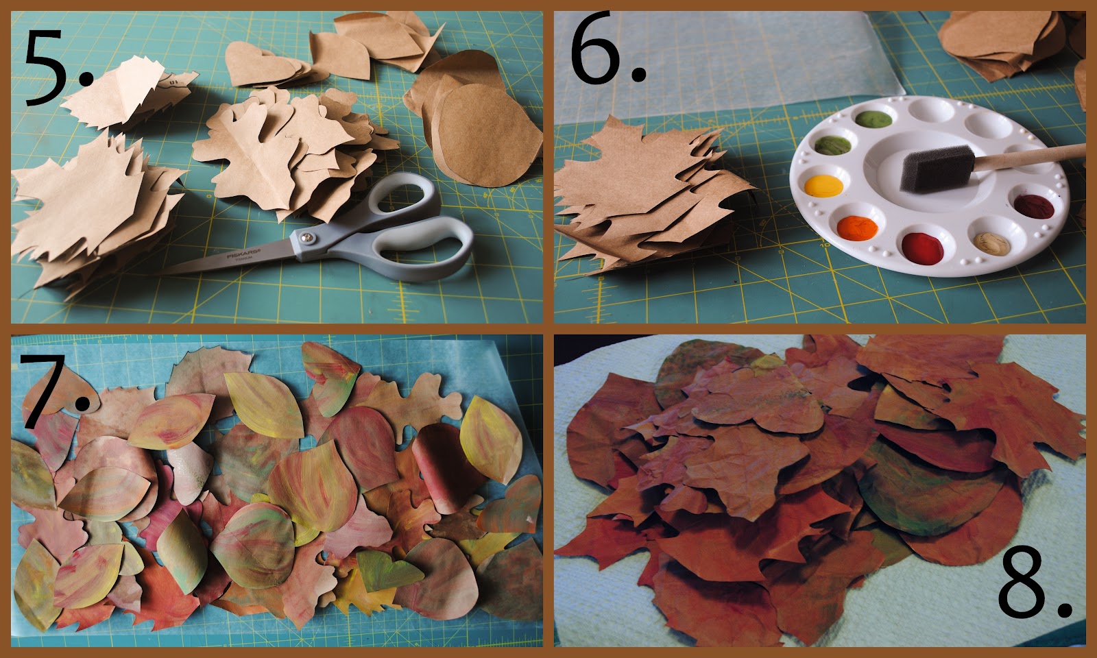 Big City Little Joys Paper Bag Leaf Wreath