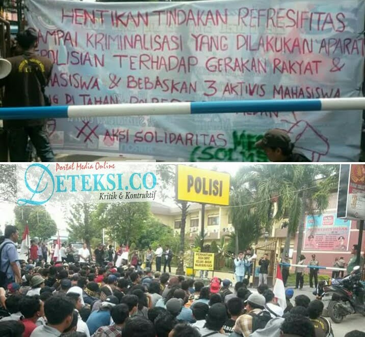 mahasiswa-demo-mapolrestabes-medan