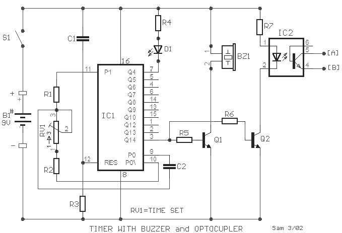 Timer Circuit Diagram Features Based On The Cmos Bit Buzzer Employed Timer Circuit With Timer Circuit Diagram Features Based On The Cmos Bit Buzzer Employed Timer Circuit With