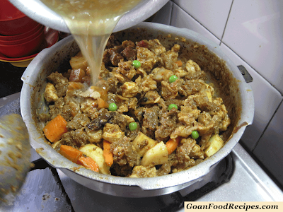 add the peas beef stock macaroni