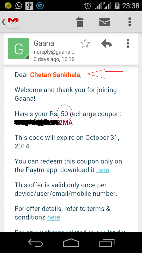 Get Rs 50 Free Recharge from Gaana Free Music App Get Rs 50 Free Recharge from Gaana Free Music App