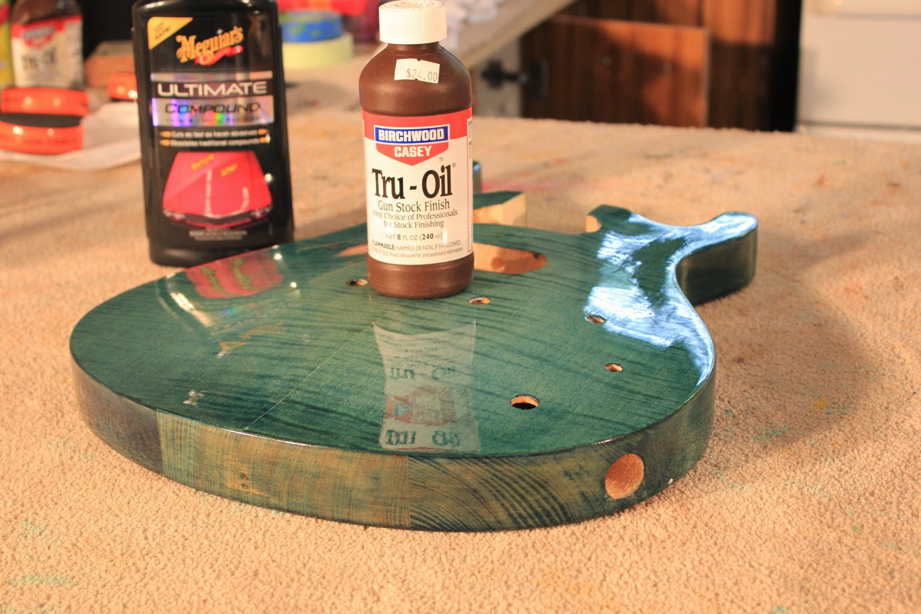 Guitar Kit Builder Solid Body PRS Polishing TruOil with Meguiar's