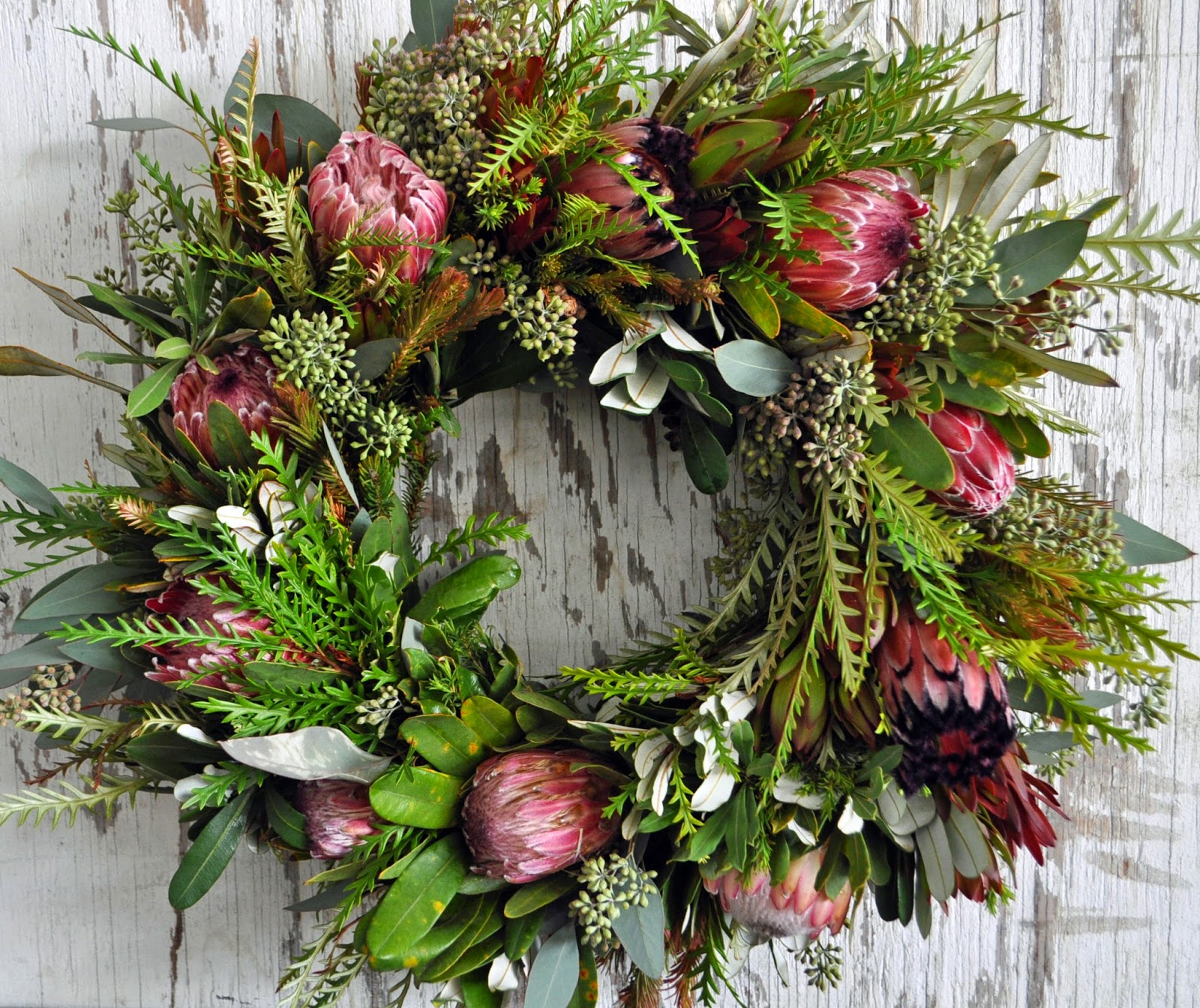 a passion for flowers creating a festive protea wreath a passion for flowers creating a festive protea wreath