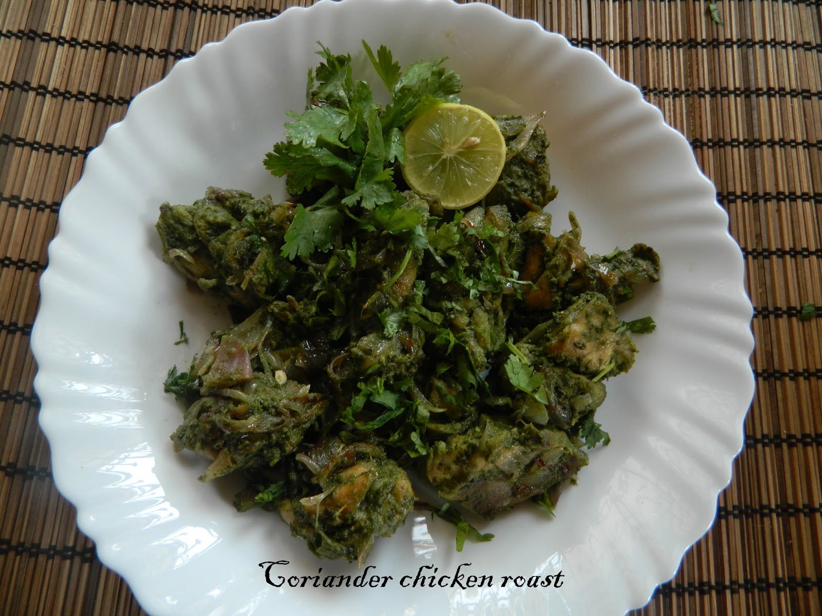 Geeths Dawath Coriander chicken roast
