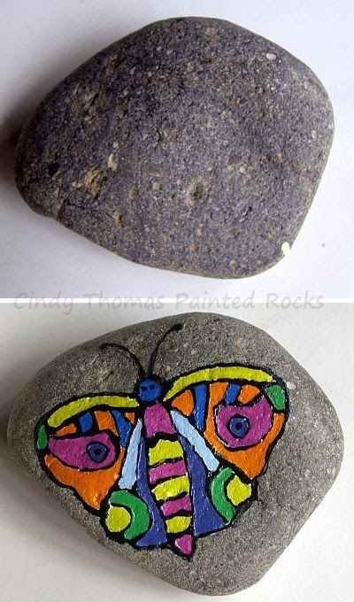 painting rock stone animals